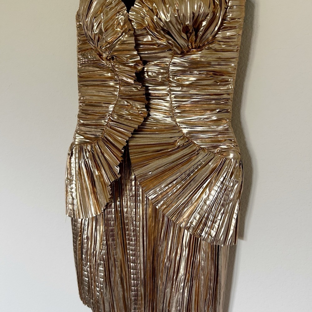 Cult Gaia Charlique Mini Dress Gold - Picture 6 of 9